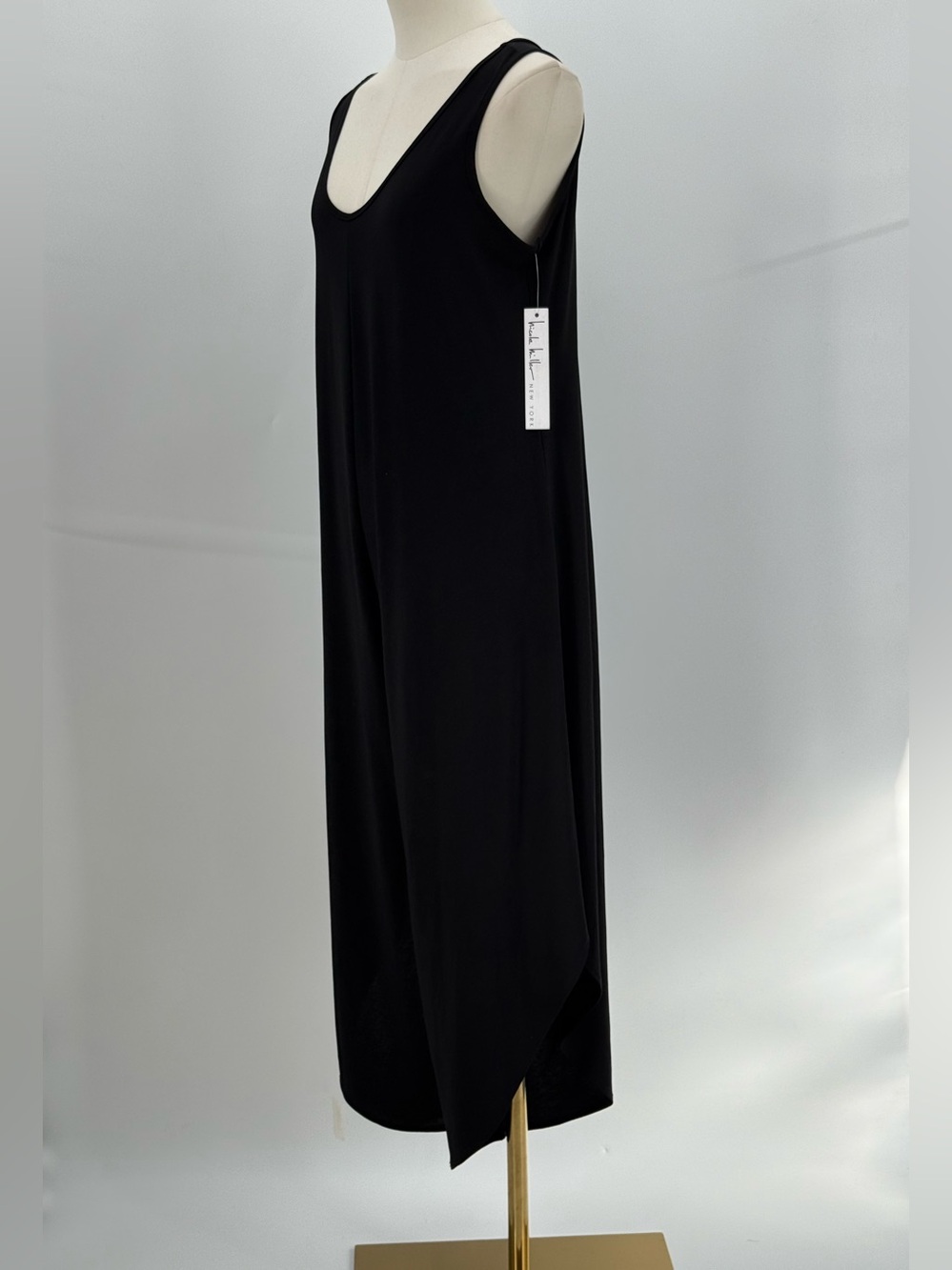 Nicole Miller Black Sleeveless Harem Jumpsuit Relaxed Lounge One-Piece Romper - Picture 5 of 10